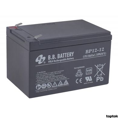 Акумулятор для ДБЖ 12В 12 Аг B.B. Battery BP 12-12 BP12-12/T2 фото