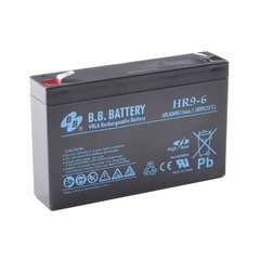 Акумулятор для ДБЖ 6В 9 Аг B.B. Battery HR 9-6 HR9-6/T2 фото