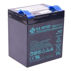 Акумулятор для ДБЖ 12В 5,5 Аг B.B. Battery HRC 5.5-12 HRC 5.5-12/T2 фото