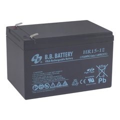 Акумулятор для ДБЖ 12В 15 Аг B.B. Battery HR 15-12 HR15-12/T2 фото