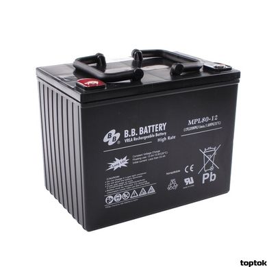 Аккумулятор для ИБП 12В 80 Ач B.B. Battery MPL 80-12/UPS12320W MPL80-12/UPS12320W фото