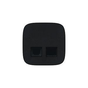 Valena ALLURE Лицьова панель розетки RJ11+RJ45 Антрацит 755428 фото