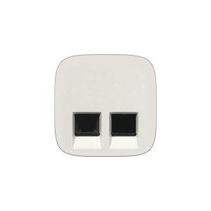 Valena ALLURE Лицевая панель розетки RJ11+RJ45 Жемчуг 755429 фото