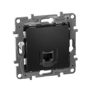 ETIKA Розетка RJ45 категория 5е UTP Антрацит 672641 фото