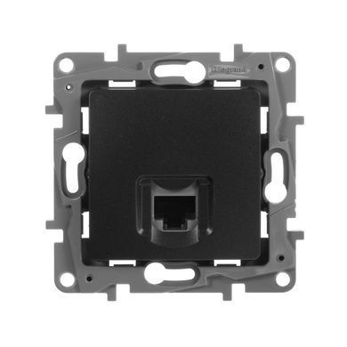 ETIKA Розетка RJ45 категорія 5е UTP Антрацит 672641 фото