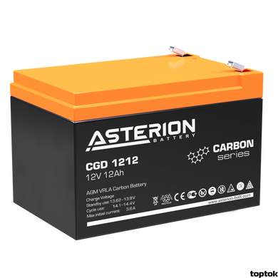Акумулятор для ДБЖ 12В 12 Аг Asterion CGD 1212 Carbon CGD1212 фото