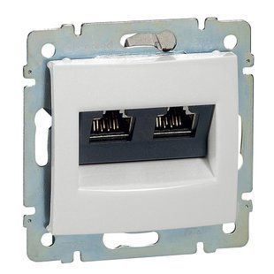 Valena Розетка подвійна RJ45 STP 10 GIGA Білий 770073 фото