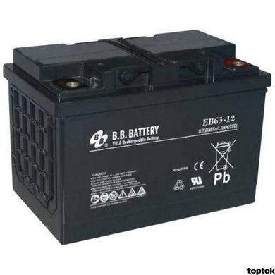 Акумулятор для ДБЖ 12В 63 Аг B.B. Battery EB 63-12 EB63-12 фото