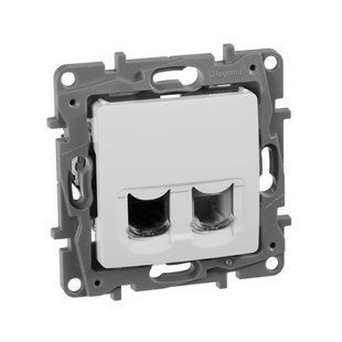 ETIKA Розетка RJ11+RJ45 категорія 5 UTP Білий 672252 фото