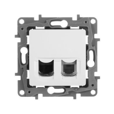 ETIKA Розетка RJ11+RJ45 категорія 5 UTP Білий 672252 фото