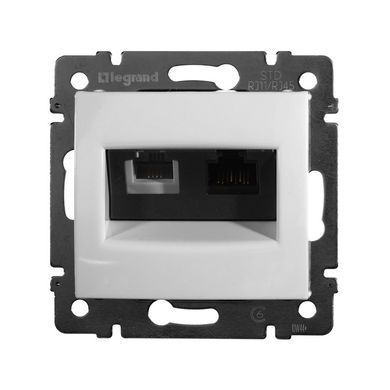 Valena Розетка двойная RJ45 категория 6 UTP + RJ11 Белый 770080 фото