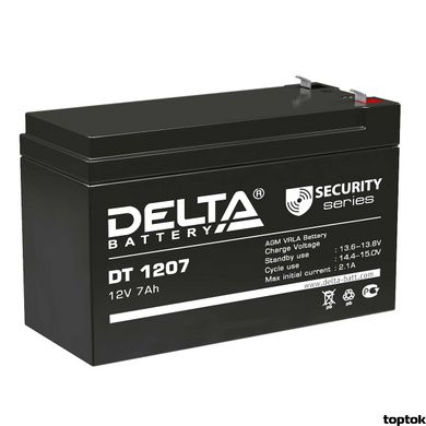 Акумулятор для ДБЖ 12В 7 Аг Delta DT 1207 F1 DT1207 фото