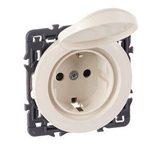Celiane Лицевая панель Розетки с крышкой Слоновая кость IP44 067827 фото
