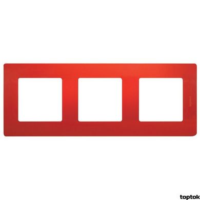 ETIKA Рамка 3-постовая Красный (672533)