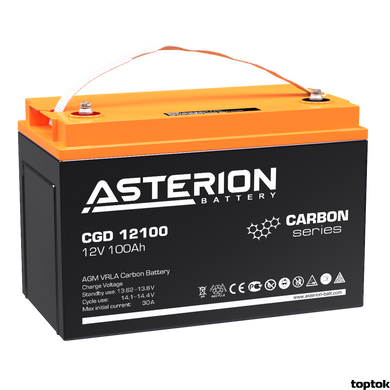 Акумулятор для ДБЖ 12В 100 Аг Asterion CGD 12100 Carbon CGD12100 фото