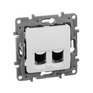 ETIKA Розетка подвійна RJ45 категорія 6 UTP Білий 672254 фото