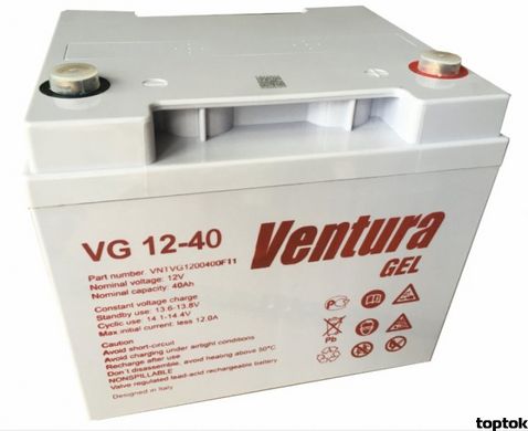 Акумулятор 12В 40 Аг Ventura VG 12-40 V-Gel V-VG12400 фото