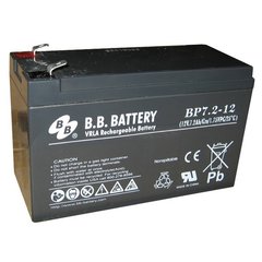 Акумулятор для ДБЖ 12В 7,2 Аг B.B. Battery BP 7.2-12 BP7.2-12/T2 фото