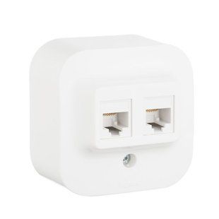 Forix Розетка 2XRJ45 категория 5е UTP Белый 782428 фото