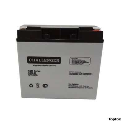 Аккумулятор для ИБП 12В 22 Ач Challenger AS12-22 AS12-22 фото