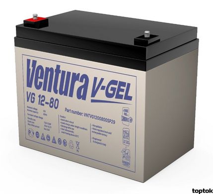 Акумулятор 12В 80 Аг Ventura VG 12-80 V-Gel V-VG12800 фото