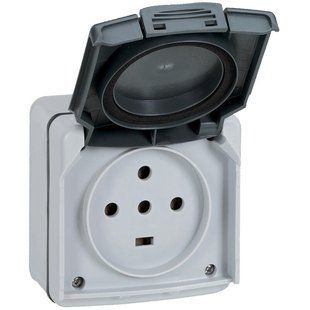 Plexo Розетка 3К+Н+З 20 A IP55 Сірий 091657 фото
