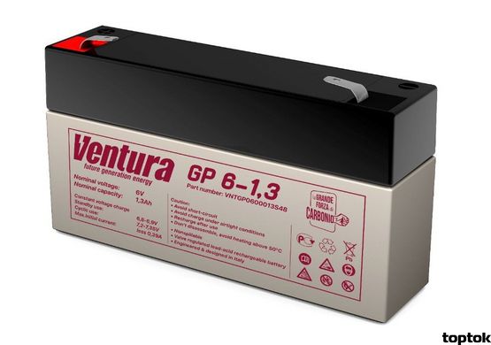 Акумулятор 6В 1,3 Аг Ventura GP 6-1.3 V-GP613 фото