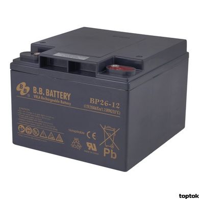 Акумулятор для ДБЖ 12В 26 Аг B.B. Battery BP 26-12 BP26-12/I1 фото