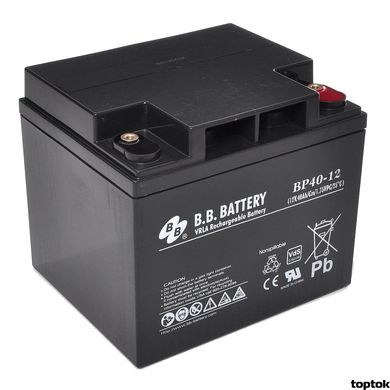 Акумулятор для ДБЖ 12В 40 Аг B.B. Battery BP 40-12 BP40-12/I2 фото