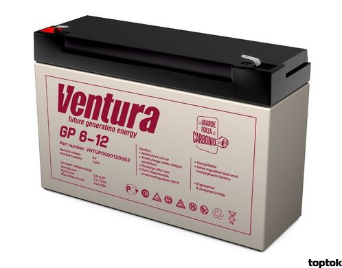 Аккумулятор 6В 12 Ач Ventura GP 6-12 V-GP6120 фото