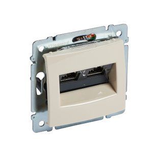 Valena Розетка двойная RJ45 STP 10 GIGA Слоновая кость 774173 фото