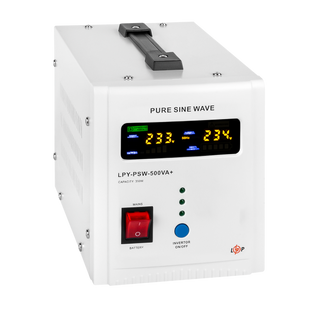 ДБЖ для котлів LogicPower LPY-PSW-500VA+ (350Вт) 12V 5A/10A з правильною синусоїдою 4152 фото