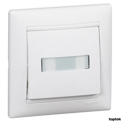 Valena Выключатель без фиксации с подсветкой с держателем этикетки 10A 12В Белый (774217) 774217 фото