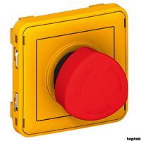 Plexo Кнопка экстренного отключения с возвратом поворотом на 1/4 оборота Красный/Жёлтый (069549) 069549 фото