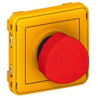 Plexo Кнопка екстреного відключення з поверненням поворотом на 1/4 обороту Червоний/Жовтий (069549) 069549 фото