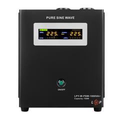 ДБЖ для котлів LogicPower LPY-W-PSW-1000VA+ (700Вт) 12V 10A/20A з правильною синусоїдою 4144 фото