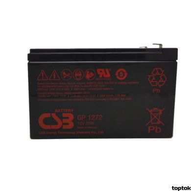 Аккумулятор для ИБП 12В 7.2 Ач CSB GP1272 (25 W) GP1272 (25 W) фото