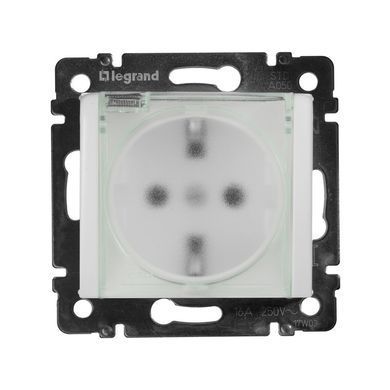 Valena Розетка IP 44 німецький стандарт 2К+З з кришкою і захисними шторками Білий 774220 фото