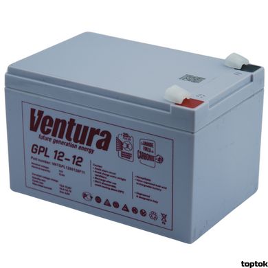 Аккумулятор для ИБП 12В 12 Ач Ventura GPL 12-12 V-GPL12120 фото