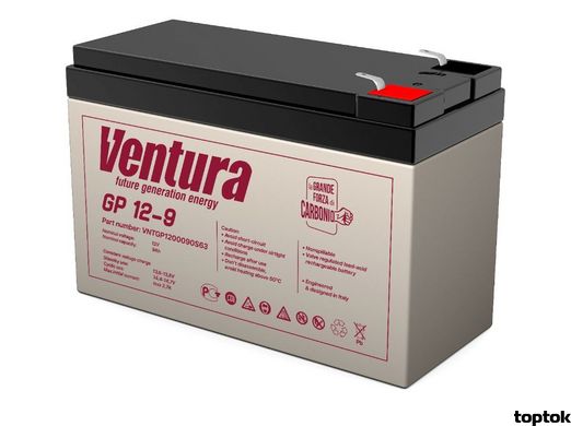 Аккумулятор для ИБП 12В 9 Ач Ventura GP 12-9 V-GP1290 фото