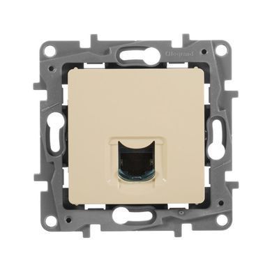 ETIKA Розетка RJ45 категорія 6 UTP Слонова кістка 672353 фото