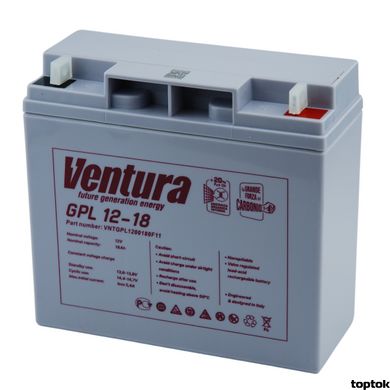 Акумулятор для ДБЖ 12В 18 Аг Ventura GPL 12-18 V-GPL12180 фото