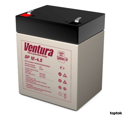 Акумулятор для ДБЖ 12В 4,5 Аг Ventura GP 12-4.5 V-GP1245 фото