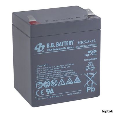 Акумулятор для ДБЖ 12В 5,8 Аг B.B. Battery HR 5.8-12
