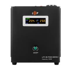 ДБЖ для котлів LogicPower LPY-W-PSW-500VA+ (350Вт) 12V 5A/10A з правильною синусоїдою 4142 фото