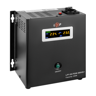 ДБЖ для котлів LogicPower LPY-W-PSW-500VA+ (350Вт) 12V 5A/10A з правильною синусоїдою 4142 фото