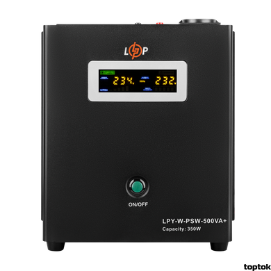 ДБЖ для котлів LogicPower LPY-W-PSW-500VA+ (350Вт) 12V 5A/10A з правильною синусоїдою 4142 фото