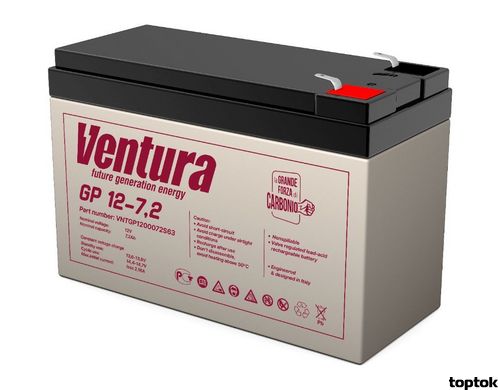 Акумулятор для ДБЖ 12В 7.2 Аг Ventura GP 12-7.2 V-GP1272 фото
