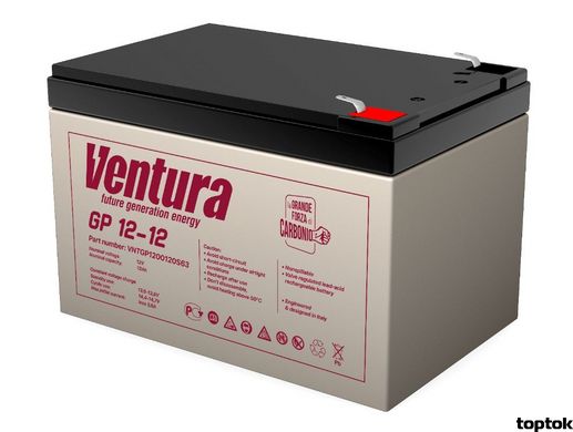 Аккумулятор для ИБП 12В 12 Ач Ventura GP 12-12 V-GP12120 фото