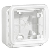 Plexo Накладна коробка антибактеріальне покриття 1 пост Білий (070741) 070741 фото